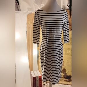 Saint James Propriano Classic Blue and White Nautical Striped Dress. Size 10